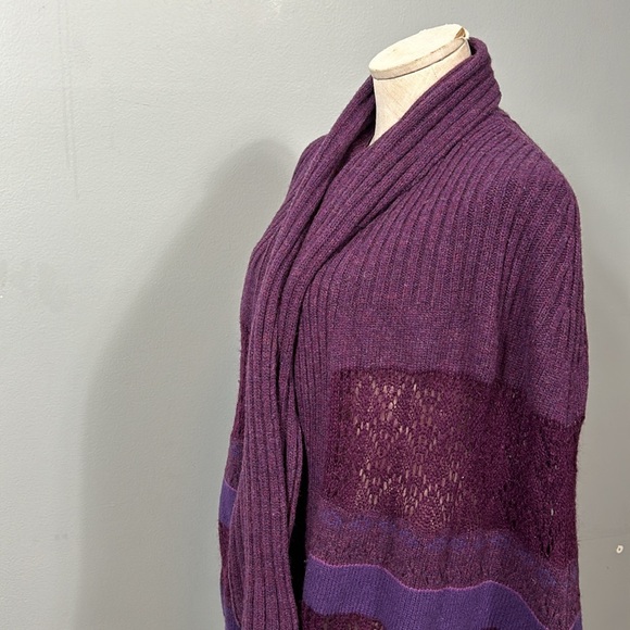 Moda International Purple Long Wool Cape size M / L - gently used - Picture 10 of 15